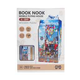 Book Nook Mobile Flying House Wooden Puzzle